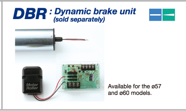 DBR: Dynamic brake unit (sold separately) 